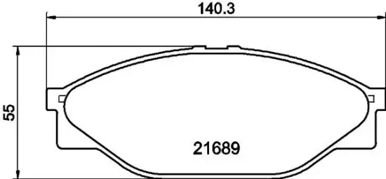 Bremsbelagsatz, Scheibenbremse HELLA 8DB 355 016-411 Bild Bremsbelagsatz, Scheibenbremse HELLA 8DB 355 016-411
