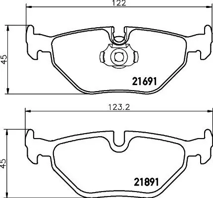 Bremsbelagsatz, Scheibenbremse HELLA 8DB 355 007-981