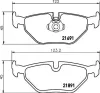 Bremsbelagsatz, Scheibenbremse HELLA 8DB 355 007-981 Bild Bremsbelagsatz, Scheibenbremse HELLA 8DB 355 007-981