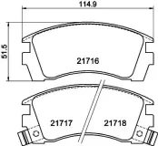 Bremsbelagsatz, Scheibenbremse HELLA 8DB 355 016-551