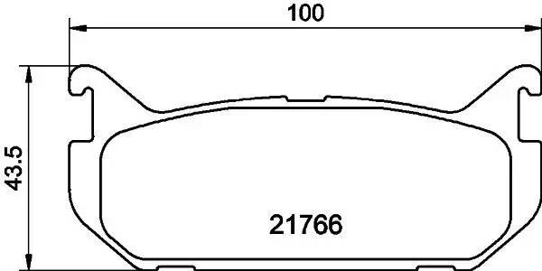 Bremsbelagsatz, Scheibenbremse HELLA 8DB 355 016-711 Bild Bremsbelagsatz, Scheibenbremse HELLA 8DB 355 016-711