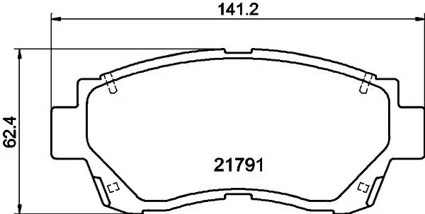 Bremsbelagsatz, Scheibenbremse HELLA 8DB 355 016-771