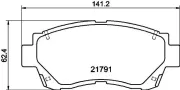 Bremsbelagsatz, Scheibenbremse HELLA 8DB 355 016-771