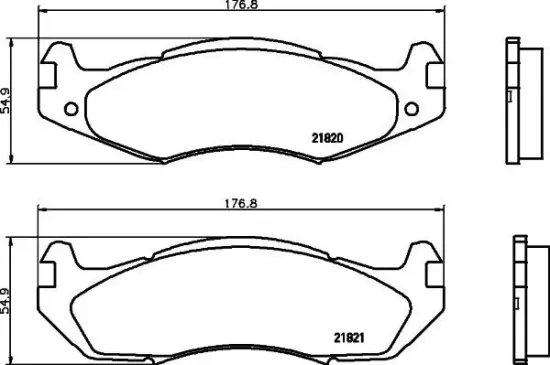 Bremsbelagsatz, Scheibenbremse HELLA 8DB 355 006-371 Bild Bremsbelagsatz, Scheibenbremse HELLA 8DB 355 006-371