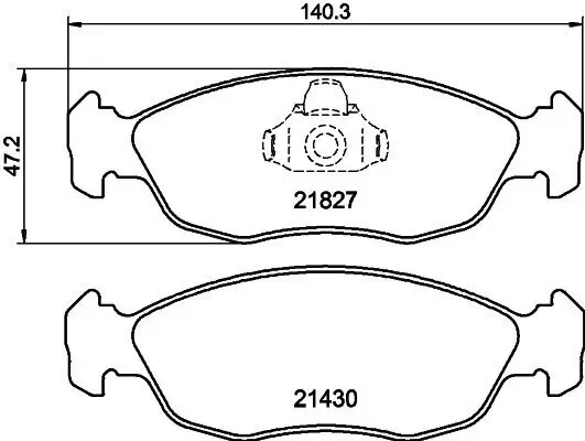 Bremsbelagsatz, Scheibenbremse HELLA 8DB 355 008-291