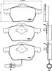 Bremsbelagsatz, Scheibenbremse HELLA 8DB 355 008-911 Bild Bremsbelagsatz, Scheibenbremse HELLA 8DB 355 008-911