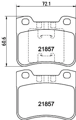 Bremsbelagsatz, Scheibenbremse HELLA 8DB 355 008-301 Bild Bremsbelagsatz, Scheibenbremse HELLA 8DB 355 008-301