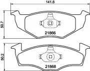 Bremsbelagsatz, Scheibenbremse HELLA 8DB 355 007-891