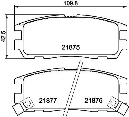 Bremsbelagsatz, Scheibenbremse HELLA 8DB 355 016-621 Bild Bremsbelagsatz, Scheibenbremse HELLA 8DB 355 016-621