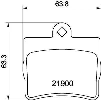 Bremsbelagsatz, Scheibenbremse Hinterachse HELLA 8DB 355 008-311 Bild Bremsbelagsatz, Scheibenbremse Hinterachse HELLA 8DB 355 008-311