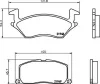 Bremsbelagsatz, Scheibenbremse Vorderachse HELLA 8DB 355 016-781 Bild Bremsbelagsatz, Scheibenbremse Vorderachse HELLA 8DB 355 016-781