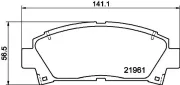 Bremsbelagsatz, Scheibenbremse HELLA 8DB 355 016-721