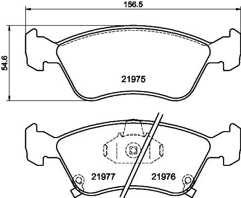 Bremsbelagsatz, Scheibenbremse HELLA 8DB 355 016-981 Bild Bremsbelagsatz, Scheibenbremse HELLA 8DB 355 016-981