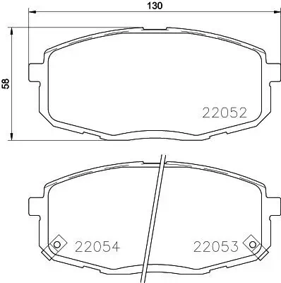 Bremsbelagsatz, Scheibenbremse HELLA 8DB 355 021-991 Bild Bremsbelagsatz, Scheibenbremse HELLA 8DB 355 021-991