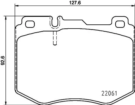 Bremsbelagsatz, Scheibenbremse Vorderachse HELLA 8DB 355 021-671 Bild Bremsbelagsatz, Scheibenbremse Vorderachse HELLA 8DB 355 021-671