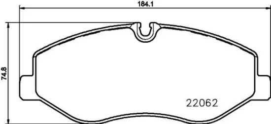 Bremsbelagsatz, Scheibenbremse Vorderachse HELLA 8DB 355 021-961 Bild Bremsbelagsatz, Scheibenbremse Vorderachse HELLA 8DB 355 021-961
