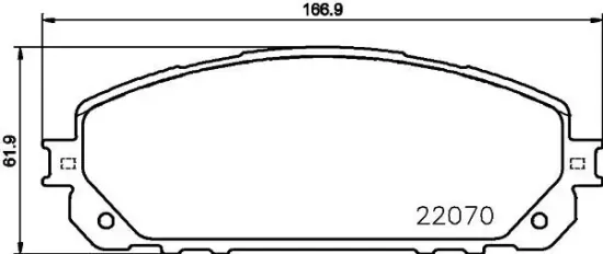 Bremsbelagsatz, Scheibenbremse Vorderachse HELLA 8DB 355 023-391 Bild Bremsbelagsatz, Scheibenbremse Vorderachse HELLA 8DB 355 023-391