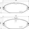 Bremsbelagsatz, Scheibenbremse HELLA 8DB 355 021-921 Bild Bremsbelagsatz, Scheibenbremse HELLA 8DB 355 021-921