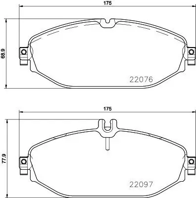 Bremsbelagsatz, Scheibenbremse HELLA 8DB 355 021-921 Bild Bremsbelagsatz, Scheibenbremse HELLA 8DB 355 021-921