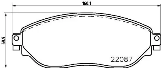 Bremsbelagsatz, Scheibenbremse HELLA 8DB 355 021-891 Bild Bremsbelagsatz, Scheibenbremse HELLA 8DB 355 021-891