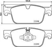 Bremsbelagsatz, Scheibenbremse HELLA 8DB 355 025-531