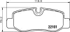 Bremsbelagsatz, Scheibenbremse Hinterachse HELLA 8DB 355 021-761 Bild Bremsbelagsatz, Scheibenbremse Hinterachse HELLA 8DB 355 021-761