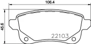 Bremsbelagsatz, Scheibenbremse HELLA 8DB 355 023-211