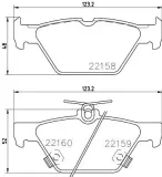 Bremsbelagsatz, Scheibenbremse HELLA 8DB 355 023-341