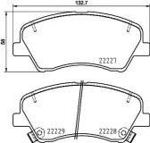 Bremsbelagsatz, Scheibenbremse HELLA 8DB 355 036-501