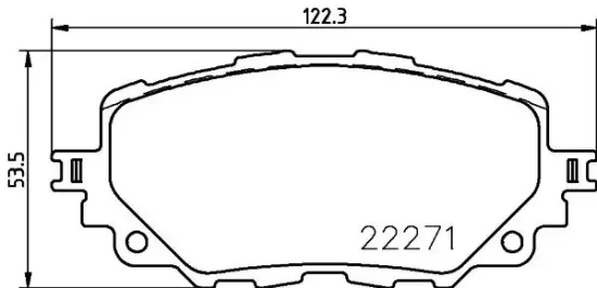 Bremsbelagsatz, Scheibenbremse HELLA 8DB 355 024-821 Bild Bremsbelagsatz, Scheibenbremse HELLA 8DB 355 024-821