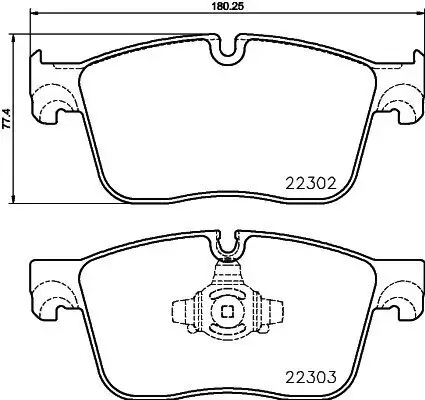 Bremsbelagsatz, Scheibenbremse HELLA 8DB 355 024-661 Bild Bremsbelagsatz, Scheibenbremse HELLA 8DB 355 024-661