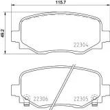 Bremsbelagsatz, Scheibenbremse HELLA 8DB 355 025-481