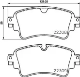 Bremsbelagsatz, Scheibenbremse HELLA 8DB 355 024-791