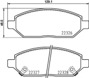 Bremsbelagsatz, Scheibenbremse HELLA 8DB 355 025-451