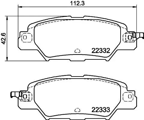 Bremsbelagsatz, Scheibenbremse HELLA 8DB 355 025-461 Bild Bremsbelagsatz, Scheibenbremse HELLA 8DB 355 025-461