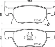 Bremsbelagsatz, Scheibenbremse HELLA 8DB 355 024-771