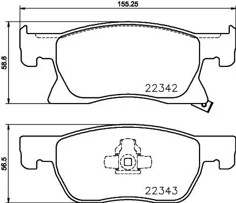 Bremsbelagsatz, Scheibenbremse HELLA 8DB 355 024-771 Bild Bremsbelagsatz, Scheibenbremse HELLA 8DB 355 024-771