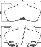 Bremsbelagsatz, Scheibenbremse HELLA 8DB 355 040-671