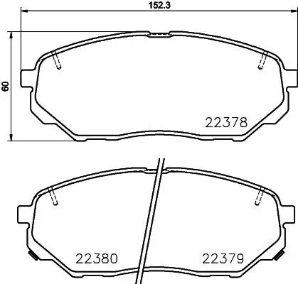 Bremsbelagsatz, Scheibenbremse Vorderachse HELLA 8DB 355 024-901 Bild Bremsbelagsatz, Scheibenbremse Vorderachse HELLA 8DB 355 024-901