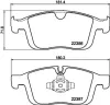 Bremsbelagsatz, Scheibenbremse HELLA 8DB 355 025-261 Bild Bremsbelagsatz, Scheibenbremse HELLA 8DB 355 025-261