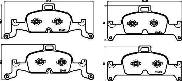 Bremsbelagsatz, Scheibenbremse HELLA 8DB 355 025-811