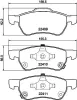 Bremsbelagsatz, Scheibenbremse Vorderachse HELLA 8DB 355 044-481