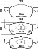 Bremsbelagsatz, Scheibenbremse Vorderachse HELLA 8DB 355 044-481