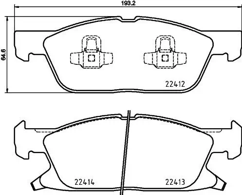 Bremsbelagsatz, Scheibenbremse HELLA 8DB 355 024-981 Bild Bremsbelagsatz, Scheibenbremse HELLA 8DB 355 024-981