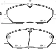 Bremsbelagsatz, Scheibenbremse HELLA 8DB 355 025-751