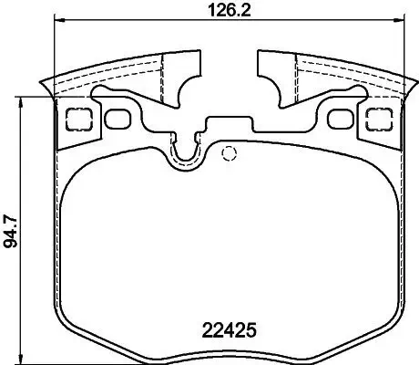 Bremsbelagsatz, Scheibenbremse HELLA 8DB 355 025-951 Bild Bremsbelagsatz, Scheibenbremse HELLA 8DB 355 025-951
