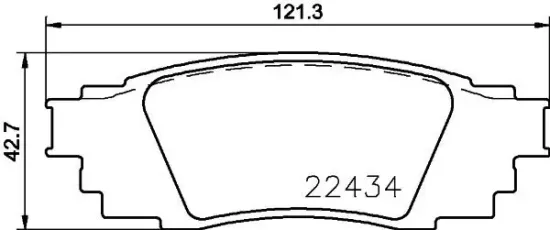 Bremsbelagsatz, Scheibenbremse HELLA 8DB 355 025-121 Bild Bremsbelagsatz, Scheibenbremse HELLA 8DB 355 025-121
