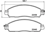 Bremsbelagsatz, Scheibenbremse HELLA 8DB 355 039-331