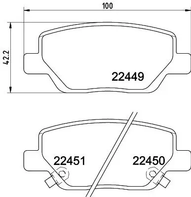 Bremsbelagsatz, Scheibenbremse HELLA 8DB 355 025-861