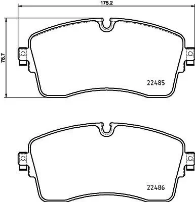 Bremsbelagsatz, Scheibenbremse HELLA 8DB 355 039-321 Bild Bremsbelagsatz, Scheibenbremse HELLA 8DB 355 039-321